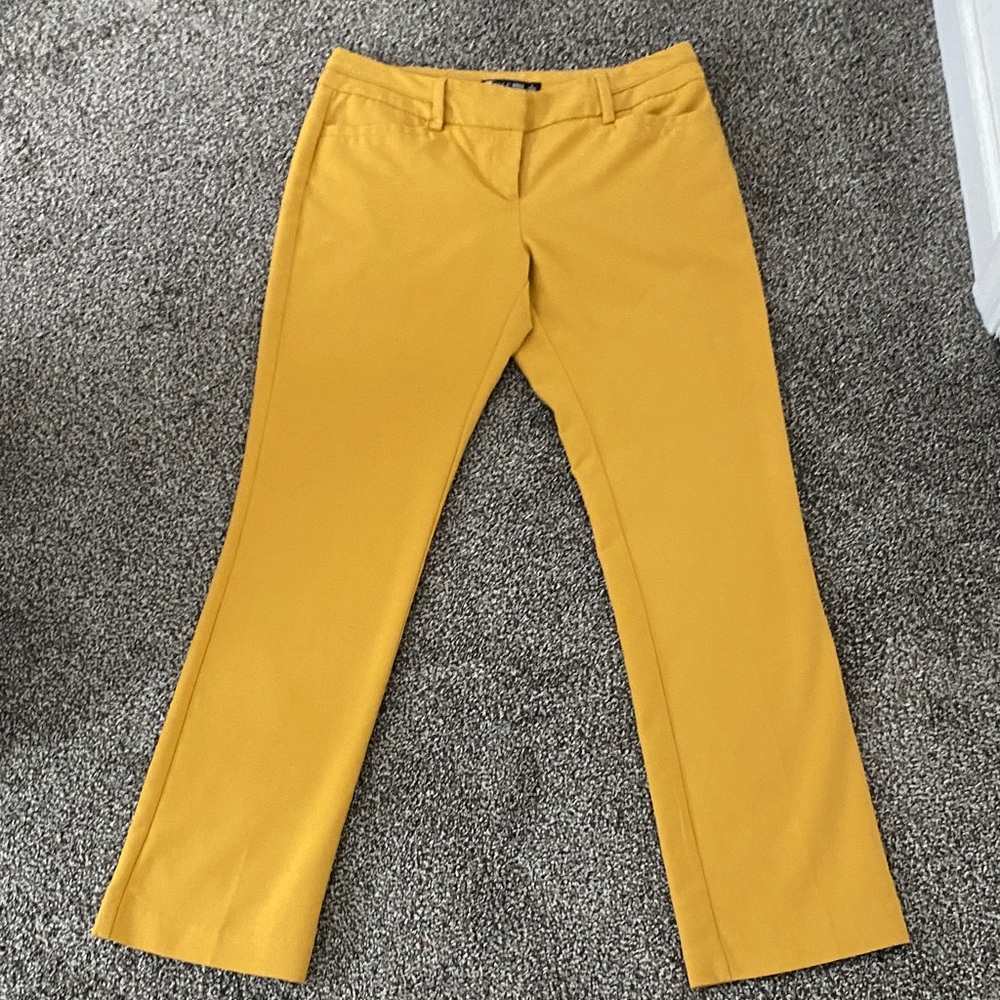 New York & Company 7th Avenue Mustard Trousers